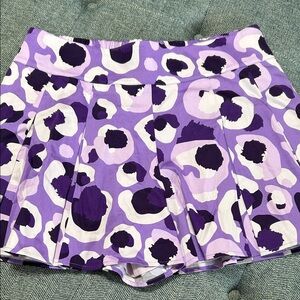 Purple Floral Print Women’s Skort